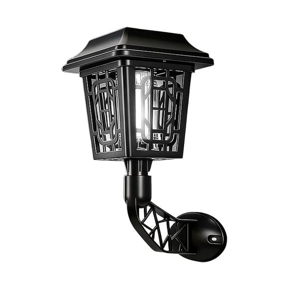 Cordless Solar Insect Trap Zapper with Warm Light, Waterproof Solar Fly Killer Lamp for Garden Patio Outdoor Use