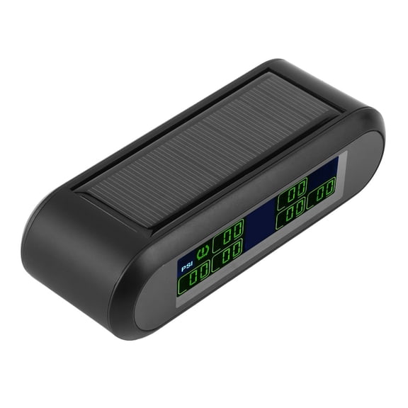 Wireless Solar Powered TPMS Tire Pressure Monitoring System LCD Digital Alarm Display for RV Truck Trailer Camper Van with 6 External Sensors 0-116 PSI Range 0-8 Bar High Accuracy Real-Time Monitor
