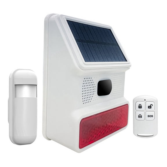 Wireless Solar Strobe Alarm Light Sound Flash Outdoor Alarm Siren for 433MHz Wifi GSM Alarm System for Home,Farm