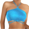 thumbnail image 1 of Wireless Solid Color Bra for Women, Soft Nylon Strapless Lingerie, Everyday Fashion, Comfortable and Versatile. #Blue,L, 1 of 5