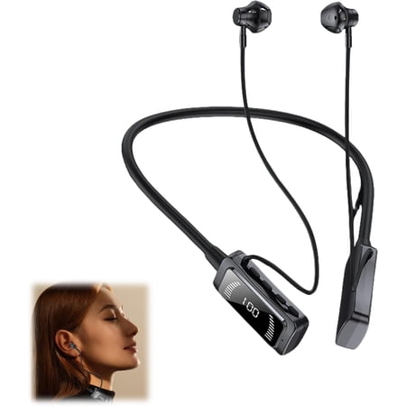 Wireless Sound Card Live Streaming Earphones, 2024 New Live Earphones Bluetooth, Noise Cancelling Bluetooth Headphones with Digital Display for Singing Live Streaming