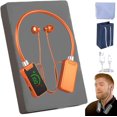 thumbnail image 1 of Wireless Sound Card Live Streaming Earphones, Wireless Sound Card Live Broadcasting and Audio Editing Earphones,Waterproof Neckband Bluetooth Headphones with Display,Live Streaming Earphones (Orange), 1 of 8