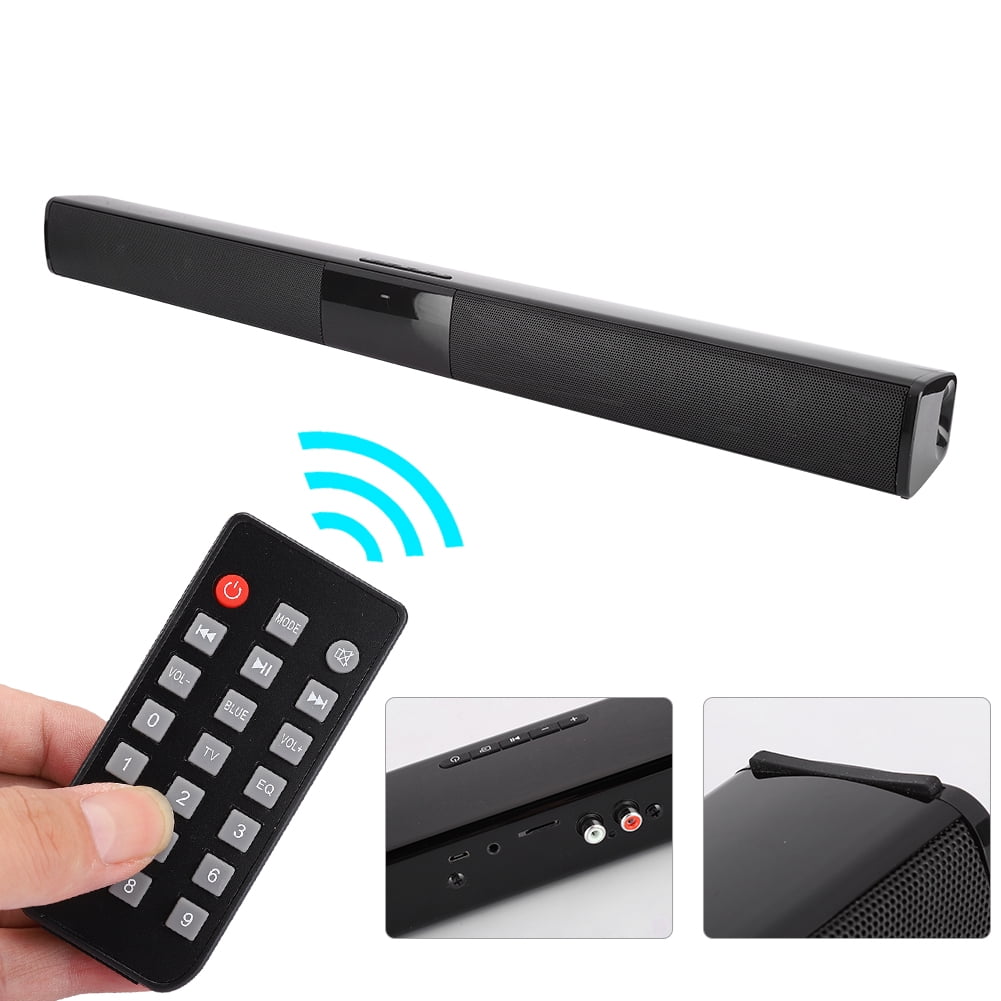 Wireless Soundbar, Portable Sound Bar Stereo Hifi Speaker With Remote