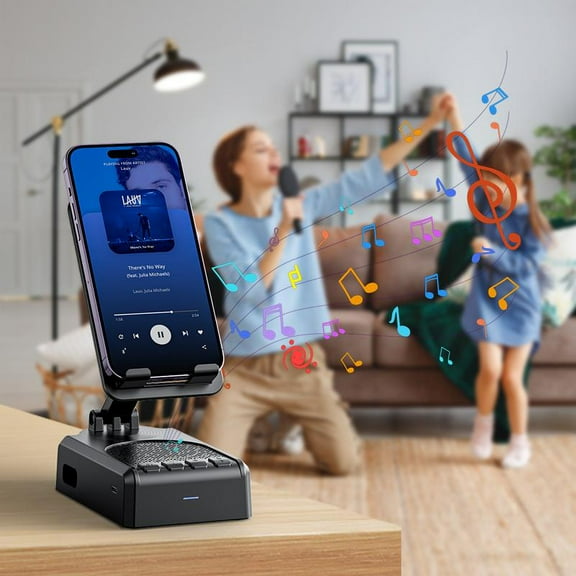 Wireless Speaker Cellphone Stand with Remote Control for Scrolling, Cilifer® Rechargeable Portable Mobile Tablet Stand, Gift For Family Friends Smartphone Mount, Back to School M4