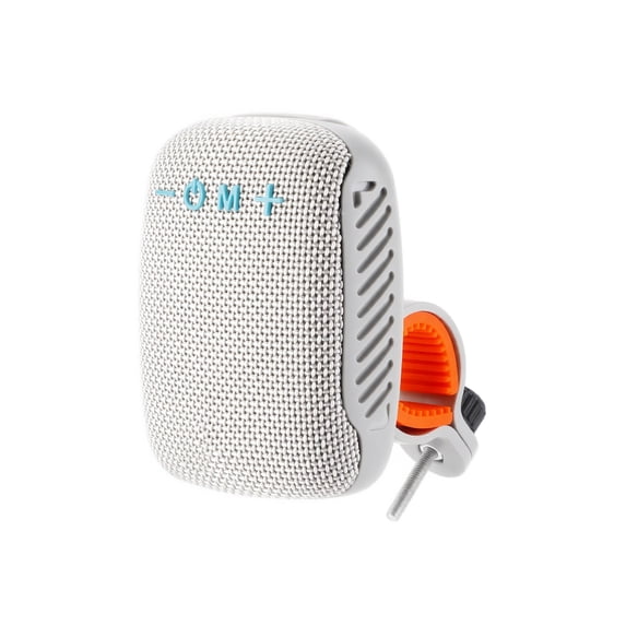Wireless Speaker Gray Woven Fabric Exterior Portable Waterproof Bluetooth Audio Device with Bike Mount for Cycling Outdoor Travel