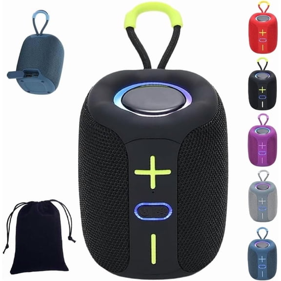 Wireless Speaker, Portable Bluetooth Speaker, Waterproof and Dustproof Bluetooth Speaker, Portable Speakers Bluetooth Wireless, for Home, Outdoors, Travel(Black)