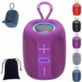 thumbnail image 1 of Wireless Speaker, Portable Bluetooth Speaker, Waterproof and Dustproof Bluetooth Speaker, Portable Speakers Bluetooth Wireless, for Home, Outdoors, Travel(Purple), 1 of 7