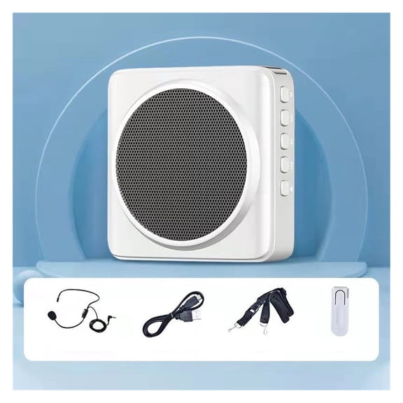 Wireless Speaker Portable Voice Amplifier with Microphone Headset Guide Microphone Teacher Bluetooth Speaker Support FM Radio ,Easy to Operate