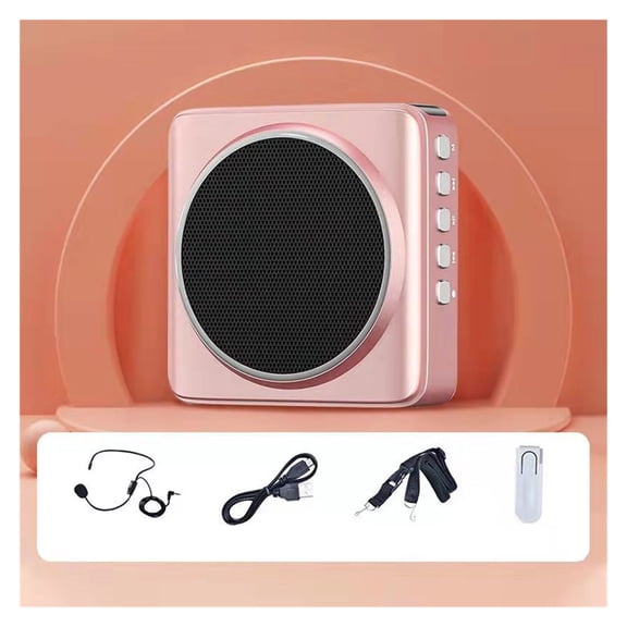 Wireless Speaker Portable Voice Amplifier with Microphone Headset Guide Microphone Teacher Bluetooth Speaker Support FM Radio ,Easy to Operate
