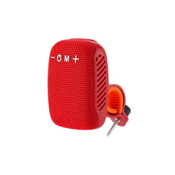 Wireless Speaker Red Woven Fabric Handlebar Mounted Portable Waterproof Outdoor Cycling Audio 1 Pack for Daily Bike Rides and Outdoor Activities