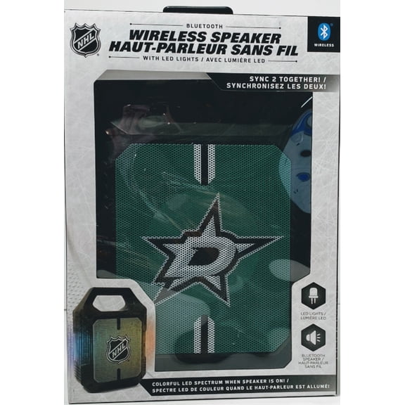 SOAR NHL ShockBox XL LED Wireless Bluetooth Speaker-Dallas Stars