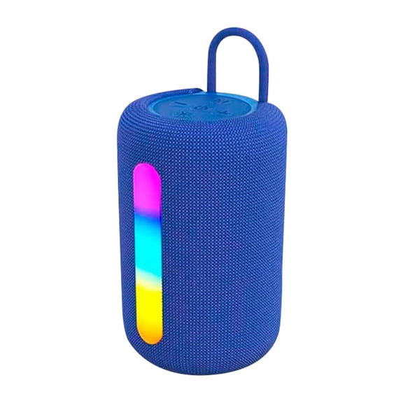 Wireless Speaker with RGB Flashing Lights 5.3 Bluetooth and Powerful Bass Ideal for Home Party and Travel - Color: Blue