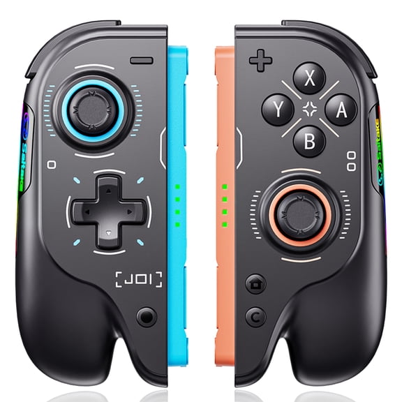 Wireless Split Controller for Switch 2, Tmr HallEffect DriftFree Joysticks, 9Axis ZeroDrift Gyro, Programmable Back Buttons