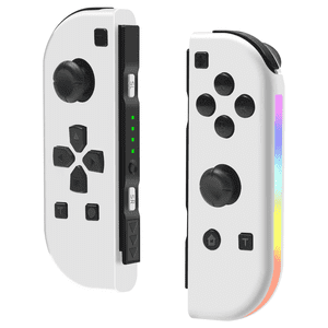 Controlador de Juegos Dividido Inalámbrico, Gamepad Bluetooth con Luz RGB, Movimiento y Vibración, Controlador Recargable para Consola Portátil