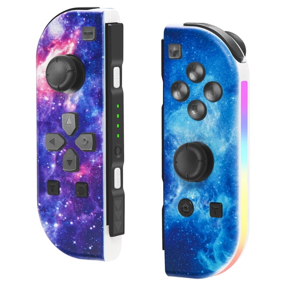 Wireless Split Gaming Controller, Bluetooth Gamepad with RGB Light & Motion & Vibration, Rechargeable Game Controller for Portable Gaming Device