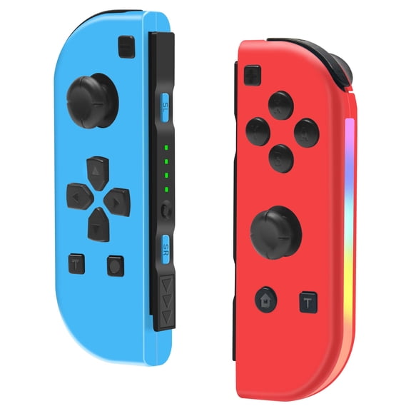 Wireless Split Gaming Controller, Bluetooth Gamepad with RGB Light & Motion & Vibration, Rechargeable Game Controller for Portable Gaming Device
