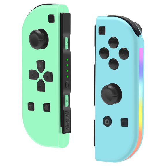Wireless Split Gaming Controller, Bluetooth Gamepad with RGB Light & Motion & Vibration, Rechargeable Game Controller for Portable Gaming Device