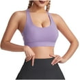 thumbnail image 1 of Wireless Sport Bra for Women Racerback Support Bralettes No Underwire Seamless Comfy Workout Running Yoga Athletic Bra High Support Full Coverage Underwear Sujetadores Deportivos Para Mujer, 1 of 4