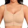 thumbnail image 1 of Wireless Sports Bra for Women Front Closure Zip Up with Absorbent Cups and Lateral Support Comfortable Everyday, 1 of 8