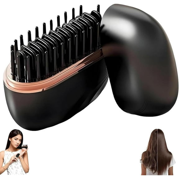 Wireless Straight Hair Brush – Portable Heating Comb, Quick Heating Mini Styling Tool for Travel
