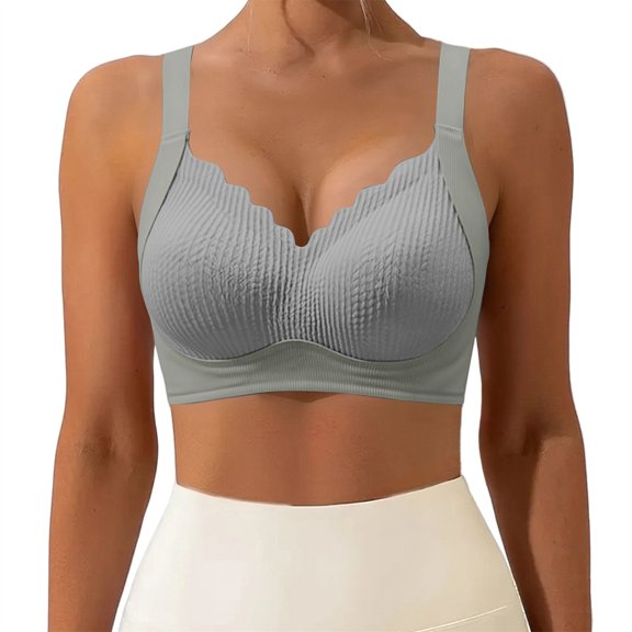 Wireless Support Bras Full Coverage Bra Women Support And Lift Elastic Strap Full Support Lift Everyday Bras Wireless Push Up Bras for Women No Hooks Everyday Seamless Bra for Women