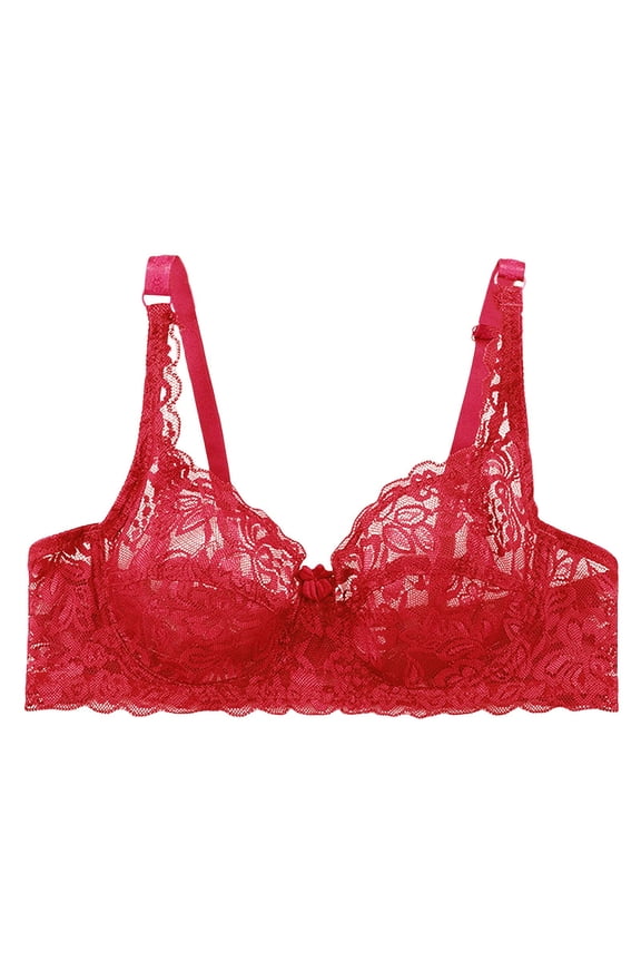 Wireless Support Bras No Underwire Full Coverage Support Liftup Bras Comfortable Supportive Tshirt Bra Everyday Bras Wireless Bras for Women Push Up No Padding No Hooks Lace Floral Bra for Women