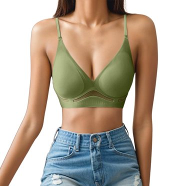 CGMDTZ Womens Wireless Seamless Bras No Underwire Padded Bralette Adjustable Comfort Everyday Sleep Bra, Women's, Size: XL
