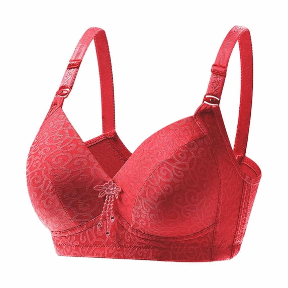 Wireless Support Soft Cup Bra Seamless Women's Breathable Adjustable Strap Lingerie Printed Padded Push up Bralettes
