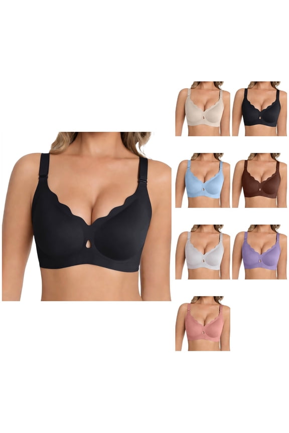Wireless Supportive Bra with Soft Lift & Full Coverage – Seamless Comfort Everyday, No Underwire for Shape and Support