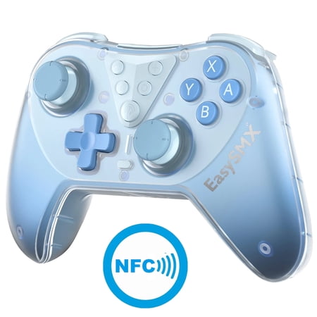 Wireless Switch Controller with Hall Joysticks for Nintendo Switch/Lite/OLED/Steam/IOS/PC, Bluetooth Game Controller Support NFC,Motion Control,Screenshot & Lock,Wireless & Wired Gamepad