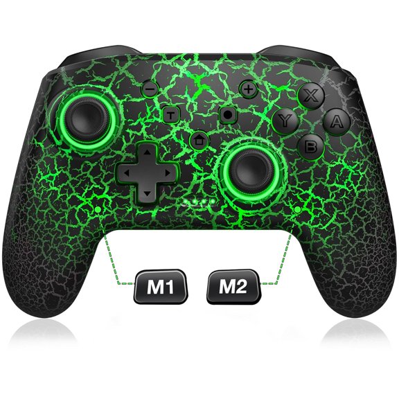 Wireless Switch Controller for Nintendo Switch 1/2/Lite/OLED–Switch Controllers Compatible with Android, IOS, Windows PC, Switch Pro Controller Features LED,Motion,Vibration,Turbo,Wake Up