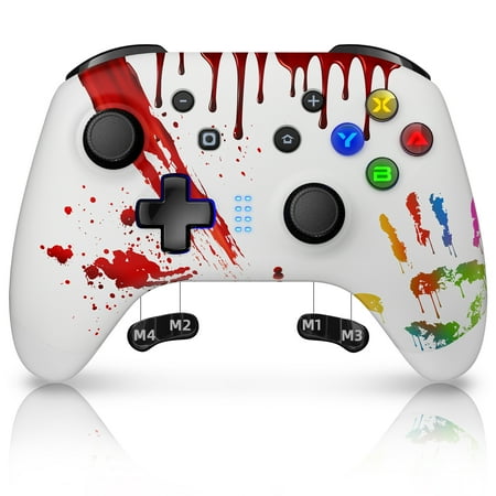 Wireless Switch Controller, QUCOPRE Switch Pro Controller for Switch/Switch Lite/Switch OLED, Programmable Wireless Gamepad with 6-Axis, Adjustable Turbo and Dual Vibration