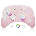 thumbnail image 1 of Wireless Switch Pro Controller Pink, Mytrix Switch Remote for Nintendo Switch/PC/IOS/Android/Steam, with Headphones Jack, Programmable, LED Light, Turbo, Wake-up, Vibration, 1 of 8