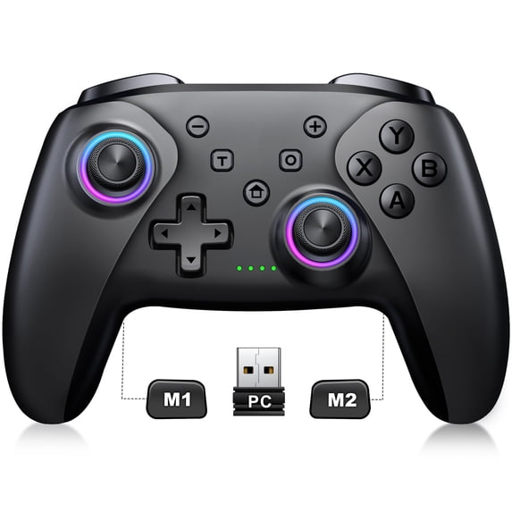 Wireless Switch Pro Controller with PC Adapter Compatible with Switch/Switch OLED Controllers