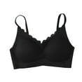 thumbnail image 1 of Wireless T-Shirt Bras for Women Seamless Push up Lace V-Neck Bras No Underwire Hook & Eye Padded Bralette, 1 of 6