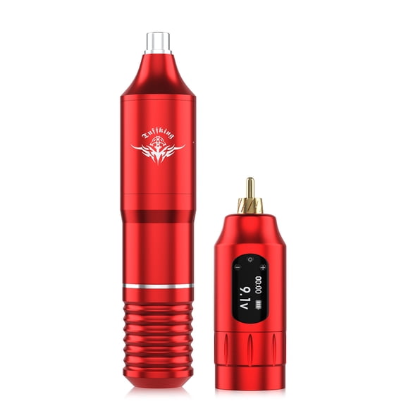 Wireless Tättoo Pen Kit with 1300mAh Battery and LCD Display – Portable Rotary Tättoo Machine with RCA Interface, Adjustable Voltage 4–12V, Complete Tättoo Tools for Professional Artists