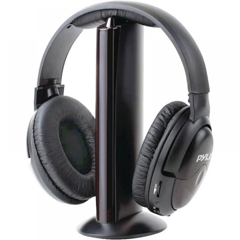 Wireless TV Headphones for TV Watching Home Headset Noise Canceling Bluetooth Headphones with Transmitter Monitoring FM Radio 3.5 MM Jack Black