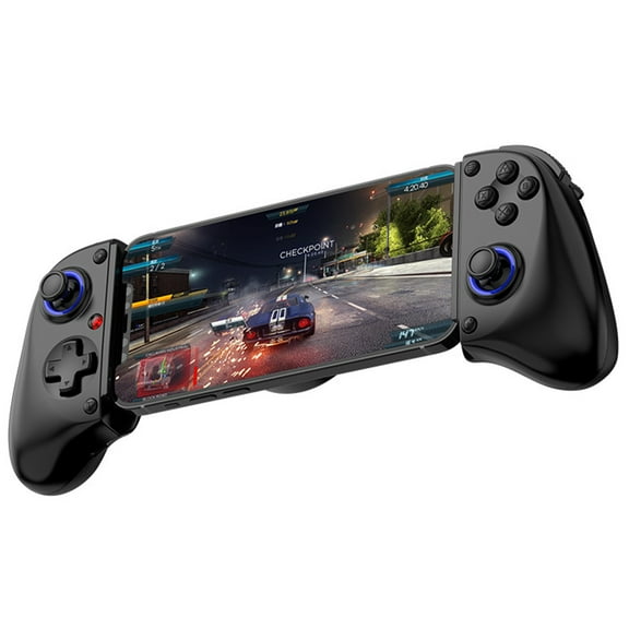 Cordless Telescopic Game Controller for Switch/iOS/Android/PC/Tablet, Wireless Gamepad with Hall Effect Joystick, Hall Trigger with Turbo, 6-Axis Gyro/Vibration-Black
