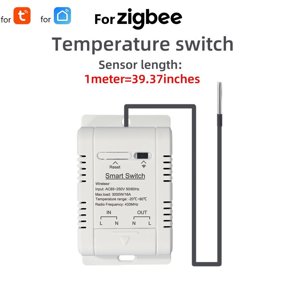 Wireless Temperature and Humidity Sensor for Tuya and For Zigbee ...