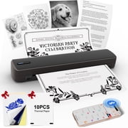Portable Thermal Printer, Tattoo Stencil Wireless Bluetooth Printer Supports 8.5 x 11 Letter A4 A5 Sizes , Perfect for Tattooist Business Trip Travel Home Office , for Laptop Smartphone and PC