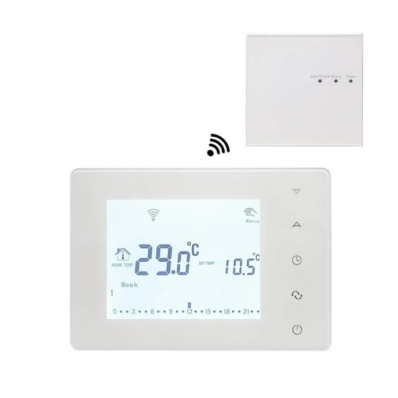 Wireless Thermostat Touch Screen Programmable Temperature Controller For Room Heating With Gas Boiler And Actuator ,Easy to Install