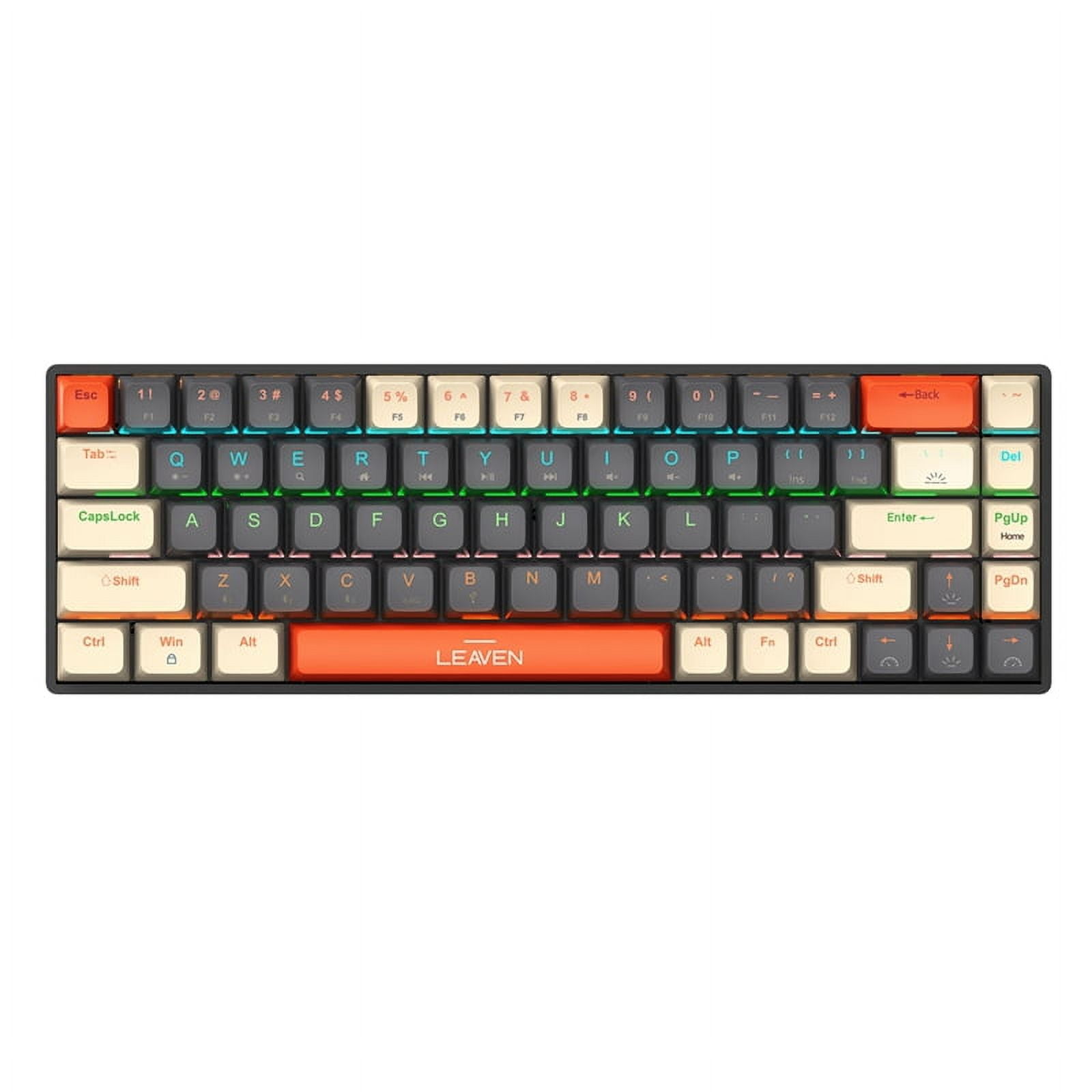 Wireless Three-Mode Mechanical Keyboard 2.4G Bluetooth Wireless Keyboard RGB Hot-Swappable,for Gaming Computer Office,1 x Data cable 1 x keyboard 1 x English manual