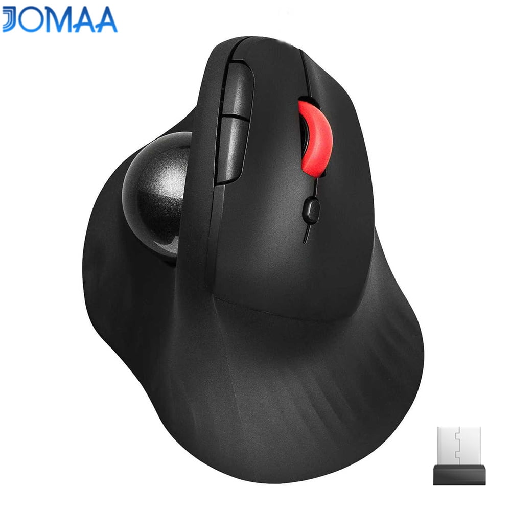 Wireless Thumb Trackball Mouse, 2.4G & Bluetooth Dual Mode, 1600 DPI ...