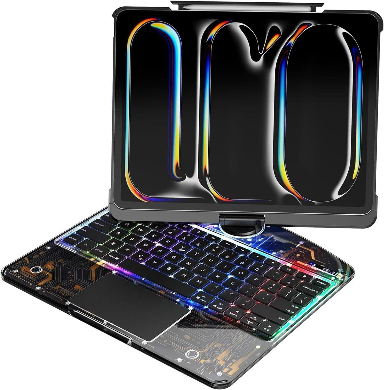 Wireless Touch Keyboard Case for iPad Pro 13 Inch M4 2024 7th