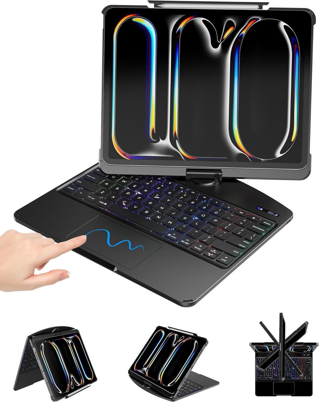 Wireless Touch Keyboard Case for iPad Pro 13 Inch M4 2025 7th