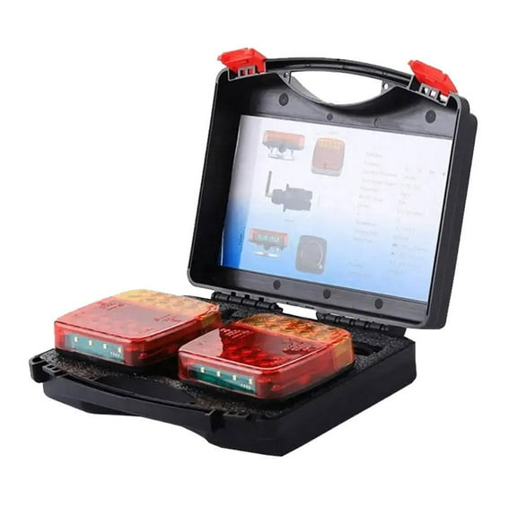 Wireless Trailer Lights Kit,Magnetic Wireless Trailer Light Kit,Super Magnetic Strobe Trailer Lights,Rechargeable Towing Light Kit with Powerful Suction Base for Trucks, Boat, RV, Vehicle