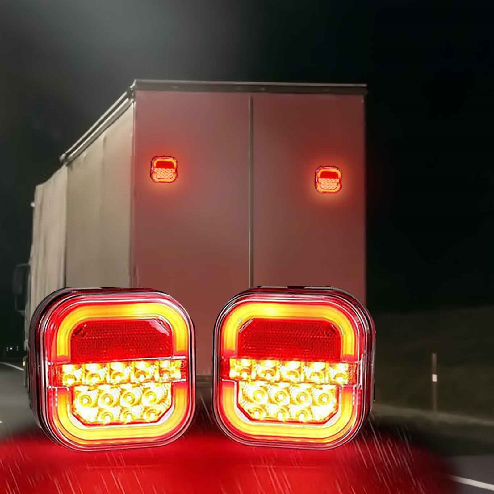 Wireless Trailer Lights for Towing - LED Tail Light Kit for Tow Truck, Fixed Anti-lost Wire Rope, Waterproof for Boat Utility RV Camper Jet Ski Caravan