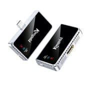 Wireless Transmitter and Receiver, 1080P Screen Mirroring Streaming Media Player for TV, Plug and Play Display Dongle, Compatible with USB-C Phone Tablet Laptop, Black