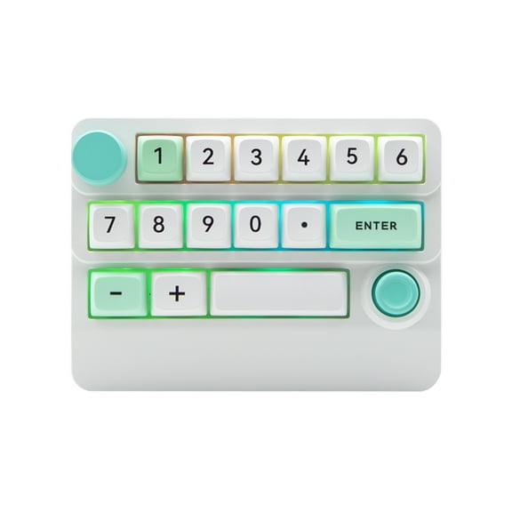 Wireless Tri-Mode Hot-Swappable Gaming Keyboard with Joystick, RGB Backlit, Macro Keys, Rotary Knob, 2.4G/Bluetooth/Wired