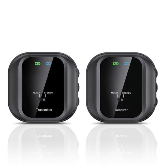 Wireless UHF Earphone Monitor System Rechargeable Transmitter & Receiver for Studio, Band Rehearsal, Live Performance